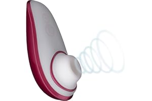 Womanizer Liberty Succionador de clítoris con tapa de viaje - Estimulador de clítoris con 6 niveles de intensidad - Succionador mujer sumergible - Vibrador recargable para mujeres - Red Wine