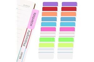SIYINGSAERY 400 PCS Sticky Index Tabs Flags Repositionable File Tabs Flags Writable Index Notes Tabs Medium Filing Tabs Page Markers Tape Flags for Pages Book Markers, Classify Files (10 Colors)