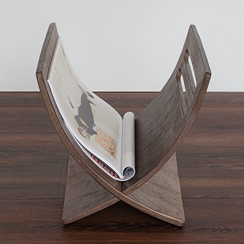 Homestyle4u 965 Mailand Zeitungsständer Magazinhalter Zeitschriftenablage aus Holz B 30 cm x H 29 cm x T 36 cm in Braun lackiert - 7