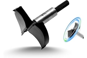 HAIMAYEE Broca Forstner 70mm Broca Para Madera Taladro De Madera De Tres Dientes De Posicionamiento y Vástago Redondo Para Corcho,Tablones De Madera Dura,Plástico