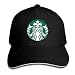 Produktbild Hittings Starbucks Logo Adjustable Snapback Caps Baseball Peaked Hat Black