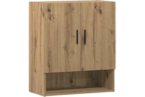 vidaXL Armario de Pared Madera de ingeniería Roble Artesano 60x31x70cm, Armario montado en la Pared, Armario de Almacenamiento, Armario de Pared Colgante