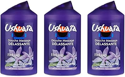 Ushuaia Ushuaïa - Douche Massage Délassante Relaxe à l'Huile Essentielle d'Ylang des Comores - 250 ml - Lot de 3