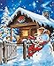 Produktbild FDDPT Malen nach Zahlen Erwachsene Weihnachten Kit DIY Familie Geschenke Hauptdekorationen 40 x 50cm