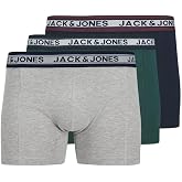 JACK &amp; JONES Jacoliver Solid Trunks 3 Pack Ln Boxer Şort Erkekler