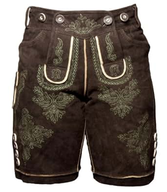 K&K Kaiserjäger Trachten Damen Ledershort Lederhose, Größe