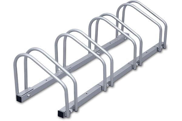 Tubiaz Râtelier vélos Système Range-vélo, Support de Rangement Vélo pour 4 Vélos de sol et de montage mural, Dimensions 101x32x26cm