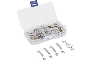 KWODE Bilderrahmen Aufhänger 100 Stück mit Schrauben 200 Stück, Rahmen aufhänger Bilderhaken mit Nageln für Bilderrahmen, Zackenaufhänger Bildaufhänger für Bilder und Uhren (Silber)