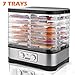 Produktbild Meykey Dörrautomat mit Temperaturregler, Dörrgerät für Lebensmittel, Obst- Fleisch- Früchte-Trockner, Dehydrator, BPA-frei, 7 Etagen