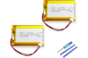 CITYORK 3,7 V 2000 mAh 103450 akumulator litowo-jonowy do ponownego ładowania z wtyczką JST 2 sztuki