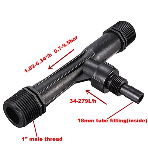 Kungfu Mall 1 Zoll Venturi Fertilizer Mixer Injektoren Landwirtschaft Spülrohr Sprinkler Anschluss Spritzdüse Schnellkupplung - 2
