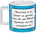 Produktbild Sheepworld 44065 Tasse Wortheld Manchmal ist es kaum zu glauben, dass ich von Millionen von Spermien mal das schnellste war …, Porzellan, blau