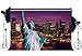 Price comparison product image Sunny Star 7X5FT/210X150cm Vinyl Photography Backdrop Statue of Liberty New York City Shining Lights Building River Backdrops Seamless Kid Adult Happy New Year Background Photo Studio Props CA925