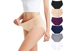 Falechay Slip Donna Mutande Cotone a Vita Media Culotte Pacco da 6