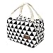 Clearance!! Quistal Adult Lunch Box Thermal Insulated Canvas Stripe Lunch Bag Large Cooler Tote Bag for Men, Women, Kid (X-18)