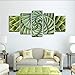 Produktbild hhlwl Modulare Leinwand Wandkunst Bilder 5 Stücke Pflanze Spirale Aloe Malerei Moderne Wohnkultur Wohnzimmer HD Druckplakat Artwork-30x40/60/80cm-no frame