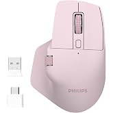 Philips SPK7858 Bluetooth Kablosuz &Ccedil;ift Modlu 4000DPI 7 Tuşlu Optik Mouse Pembe