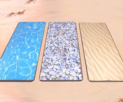 Eco Yoga Towel Non-Slip and Lightweight Ceiling Absorbent Hand Dry Towel, SGS Tested, Quick Drying, 183X62 CM, Machine Washable, Perfect for Travel, Sport, Fitness, Camping, Swim, Yoga, Pilates, Bikram, Beach, Bath or at home, stone