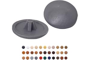MARCOPOL (Pack of 50 pcs) Pozi Screw Cover Caps 12 mm Diameter, Pozidriv Head Clip On Plastic Covers, Furniture Decorative Cap (50, Grey S25)