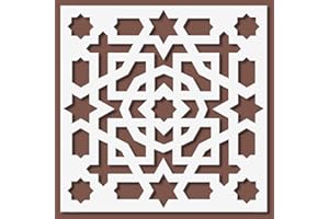 ANDALUCIART | Celosía Decorativa PVC 40 x 40 cm (Pack 3 ud) - 5 mm | Celosía Decorativa | Separador de Ambientes, Cuadro Decorativo, Aplique Decorativo de Pared, Cabecero para Cama, Valla de Jardín.