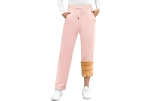 UMIPUBO Pantaloni Tuta Donna Invernali Pantaloni Sportivi Fodera in Pile Termici Caldi Pantalone Felpati con Tasche Pantaloni da Jogging con Coulisse Casuals Jogger Corsa Sci Fitness