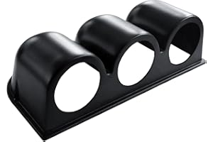 Simoni Racing PSR/3 Porta Strumenti Orizzontale Universale, 3 Fori, Supporto Calibro Cruscotto Gauge da 2 pollici/52mm, Porta Strumenti da Cruscotto, ABS Nero