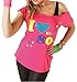 Produktbild Deluxe I Love The 80's Damen T-Shirt Pop Star Pink Top-Kostüm Sexy Retro #klein