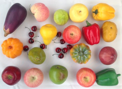 Deko Obst 15 Stück Kirschen Kunstobst Kunstgemüse künstliches Obst Gemüse Dekoration - 3