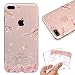 Produktbild Hülle für Apple iPhone 7 Plus / 8 Plus , IJIA Transparent Rosa Pfirsich Blume TPU Handytasche Weich Silikon Handyhülle Stoßkasten Cover Schutzhülle Schale Case für Apple iPhone 7 Plus / 8 Plus (5.5")
