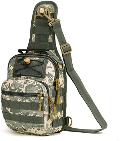 SLBGADIEME Sling Chest Pocket Military Tactical Leisure Lnclined Shoulder Camouflage Bag For Ipad Backpack Sports Hiking Camping Outdoor Riding(ACU digital L)