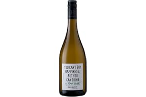 Emil Bauer Weißburgunder "You can't buy Happiness but you can drink my Pinot Blanc", Trockener Weißwein aus der Pfalz (1 x 0.75l)