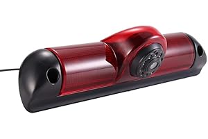 KALAKASS HD Auto Haut Lampe Freinage lumière Vue arrière Caméra de recul Peut Ajuster l'angle Vision Nocturne Compatible avec Fiat Ducato X250/Peugeot Boxter/Citroen Jumper