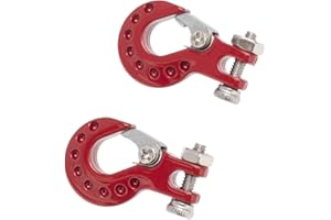 KEEDA RC Crawler Metallo Argano Gancio di traino Rimorchio Gancio per 1/10 RC Auto Axial SCX10 Tamiya RC4WD D90 D110 TF2 TRX4 (rosso)