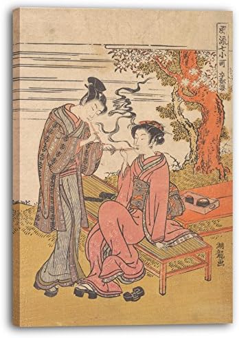 Isoda Koryūsai - Sotoba; One of Seven Komachi (Edo period (1615–1868)), 60 x 80 cm (more sizes available), Canvas print stretched and framed on a solid wood frame and ready to hang. Hand made high definition print on premium quality canvas.