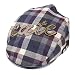 Malloom® Baby Kids Toddler Plaid Beret Cap Hat Cap (Grey)
