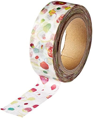 RoundTop Designer's Washi Masking Tape 15mm x 10m, Space Craft Decoration Masking Tape, Polka Dot (SC-MK-012)