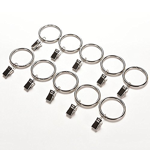 Musuntas 30 Stk. 30mm Durchmesser Mehrzweck Vorhang Clip Gardinenstange Gardinenringe Vorhangringe mit Clips - 4