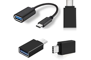 iJiZuo Adattatore OTG da USB C Maschio a USB A 3.0 Femmina (4 Pezzi), per MacBook PRO 2021 MacBook Air 2020, Galaxy S9, Altri dispositivi con USB Tipo C
