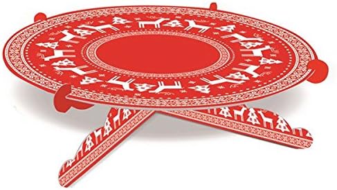 Eddingtons Christmas Cake Stand Nordic - Single Layer Card Pastry Stand - 32cm