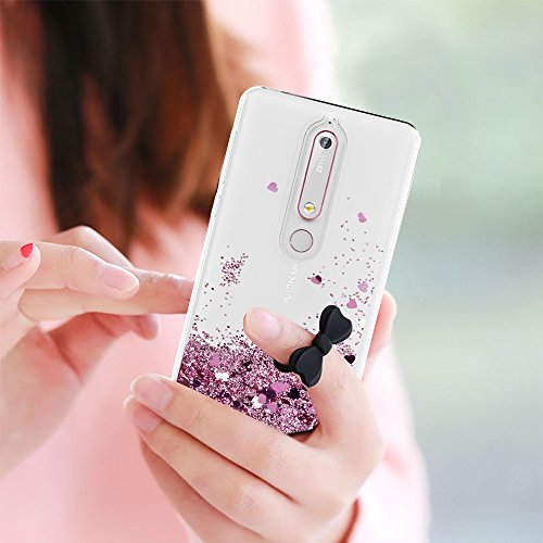 HandyhÃ¼lle Nokia 6 2018 Handy HÃ¼lle Glitzer,LeYi Neu Original HandyhÃ¼llen HandyhÃ¼lle Nokia 6 2018 Handy HÃ¼lle Cover Case Durchsichtig Transparent,SÃ¼ÃŸe MÃ¤dchen FlÃ¼ssig Bewegende Treibsand Transparent Durchsichtig Silikon TPU Bumper Hard HandyhÃ¼llen HÃ¼lle Nokia 6 2018 Smartphone Case Cover schutzhÃ¼lle mit HD- Schutzfolie fÃ¼r Nokia 6 2018 HandyhÃ¼lle Cover Handy HÃ¼llen Handycover Rot Rosa Rosegold