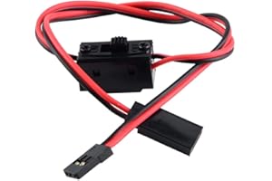 DILWE Interrupteur d'alimentation de Commande d'éclairage pour modèle RC Voiture/Bateau/Moteur de Direction