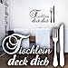 Produktbild Wandkings Wandtattoo "Tischlein deck dich (mit Messer und Gabel)" 110 x 75 cm gold - erhältlich in 33 Farben