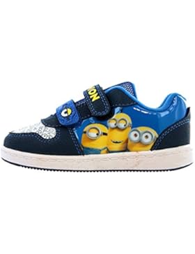 Despicable Me Minions Morton Blue and Yellow Hook and Loop Trainers UK Sizes Child 7 - Adult 1