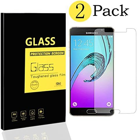[2-Pack] Samsung Galaxy A5 2017 Screen Protectors , MENGGOOD Tempered Glass Protective Films Invisible Transparent Crystal Clear Protection Display Shield for Samsung Galaxy A5 2017 - 9H Hardness