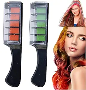 Glan Hair Dying Coloring Chalk Temporary Hair Color For Girls And Women Set Of 2