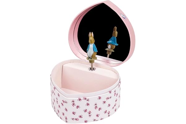 TROUSSELIER - Pierre Lapin - Peter Rabbit. - Boîte à Bijoux Musicale - Idéal Cadeau Jeune Fille - Musique Roméo & Juliette - Colori Rose