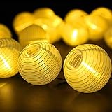 ❀ 【SUFICIENTE LONGITUD Y LINTERNAS】- Estas guirnalda luces exterior solar tienen luces de hasta 6 metros, con 30 bombillas LED. Hay una distancia de 15 cm entre dos linternas. La cadena larga y 30 LED hacen que la decoración sea más fácil y brillante.