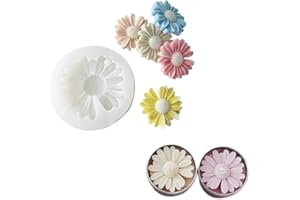 LEGACYCART Daisy Flower Silicone Fondant Mold,Candle Mold Chrysanthemum Mould For Fondant Cake Decorating,Chocolate,Sugarcraft,Candy,Polymer Clay,Soap Crafting -1 Pc, 10 X 10 X 2 cm