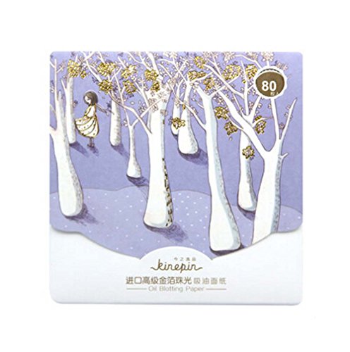 Set of 2 Oil Control Paper Men/Women Oil Blotting Paper(2*80 sheets),Purple