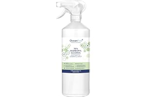 OCEAN FREE IPA Disinfectant Rubbing Isopropyl Alcohol - 1L Litre - Kills 99% Bacteria, Germs - Sanitiser Sanitizer (Single)